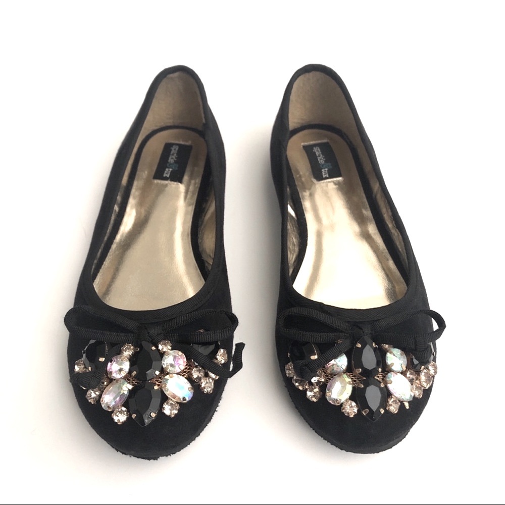 Black Bow Flats Size 2 Kid Girl